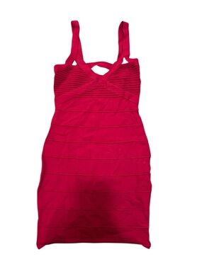 2B Bebe Red Bandage Tank Mini Dress